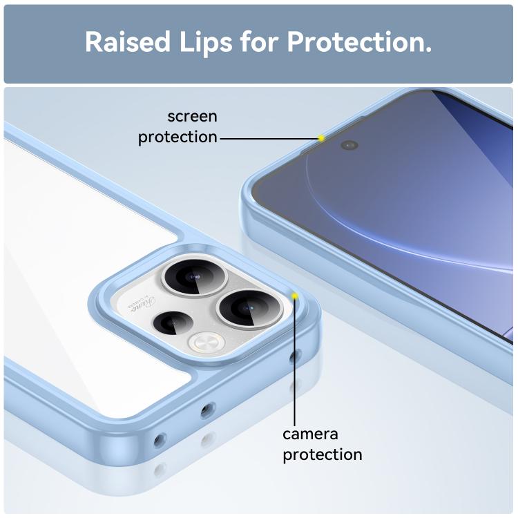 For OPPO Reno14 F 5G Colorful Series Acrylic Hybrid TPU Phone Case