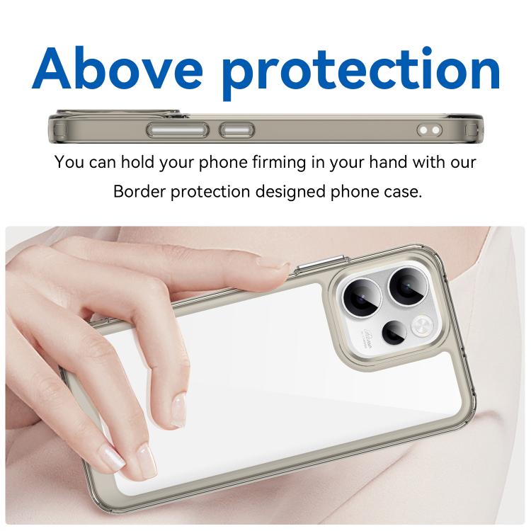 For OPPO Reno14 F 5G Colorful Series Acrylic Hybrid TPU Phone Case