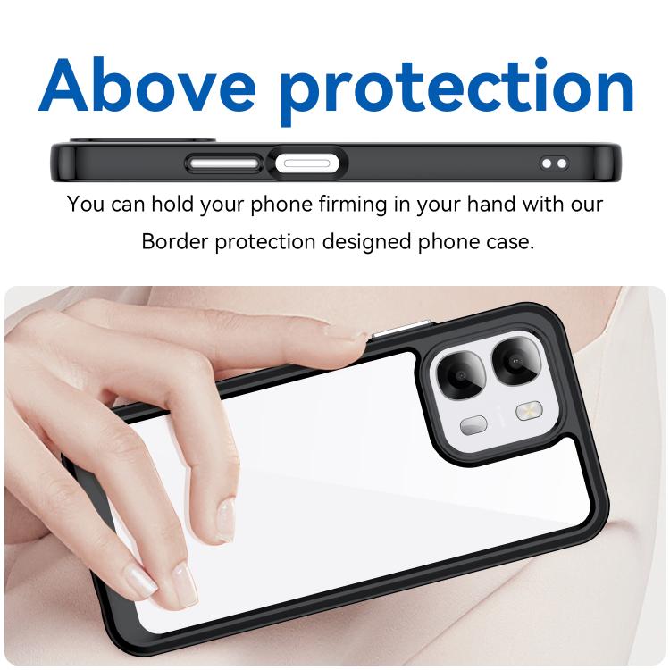 For OPPO A6 4G / 5G Colorful Series Acrylic Hybrid TPU Phone Case