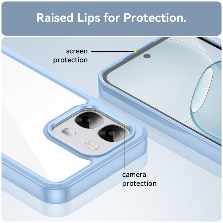 For OPPO A6 4G / 5G Colorful Series Acrylic Hybrid TPU Phone Case