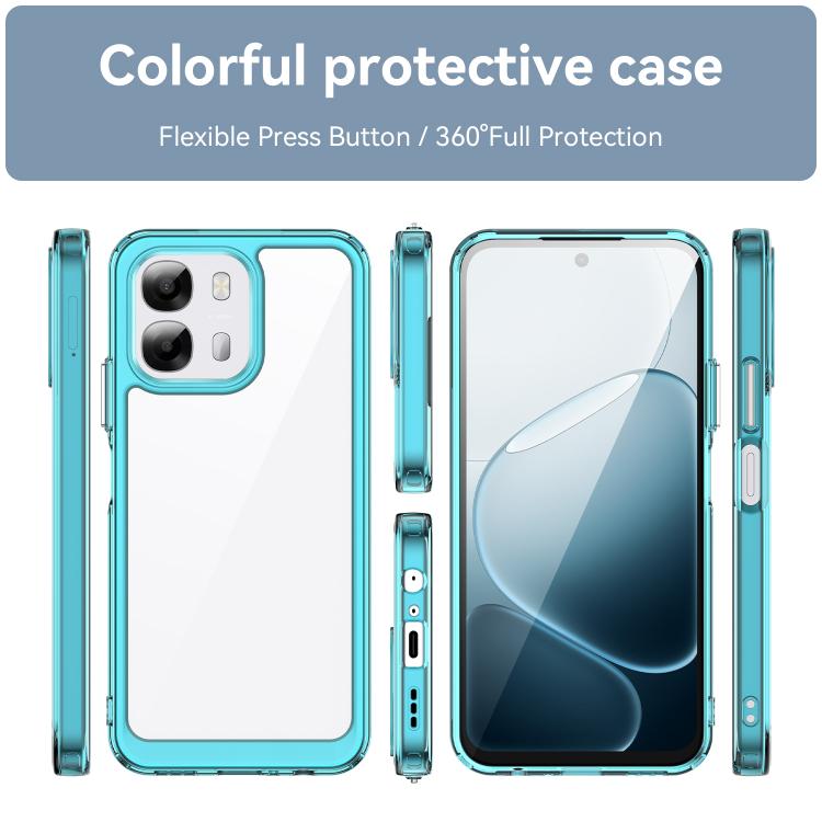 For OPPO A6 4G / 5G Colorful Series Acrylic Hybrid TPU Phone Case