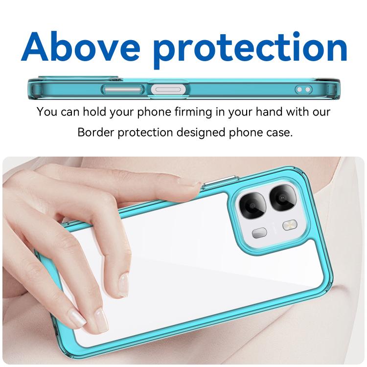 For OPPO A6 4G / 5G Colorful Series Acrylic Hybrid TPU Phone Case