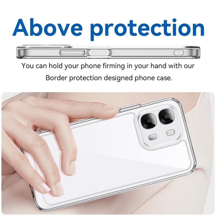 For OPPO A6 4G / 5G Colorful Series Acrylic Hybrid TPU Phone Case