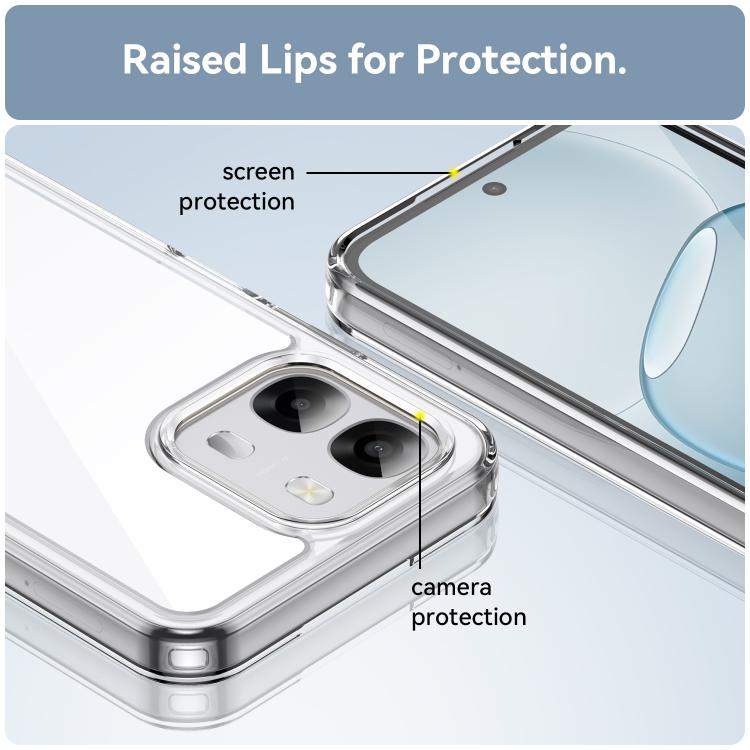 For OPPO A6 4G / 5G Colorful Series Acrylic Hybrid TPU Phone Case