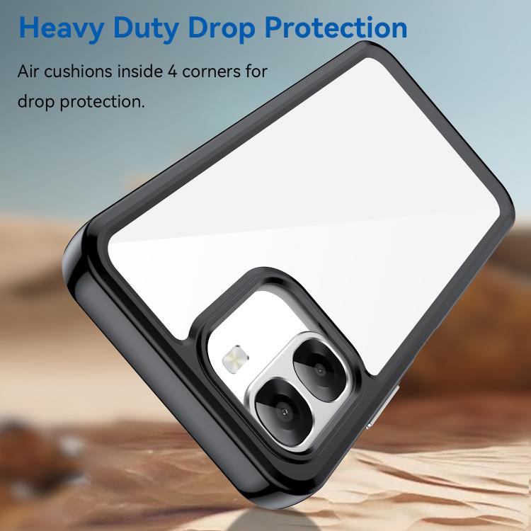 For OPPO A6c 4G Colorful Series Acrylic Hybrid TPU Phone Case