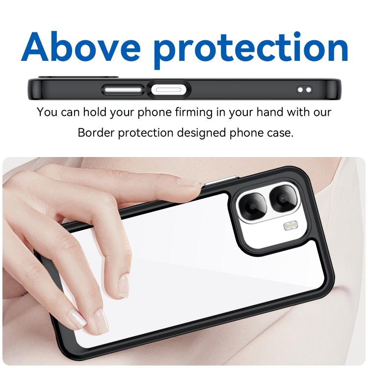 For OPPO A6c 4G Colorful Series Acrylic Hybrid TPU Phone Case