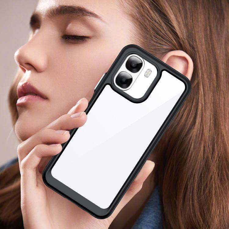 For OPPO A6c 4G Colorful Series Acrylic Hybrid TPU Phone Case