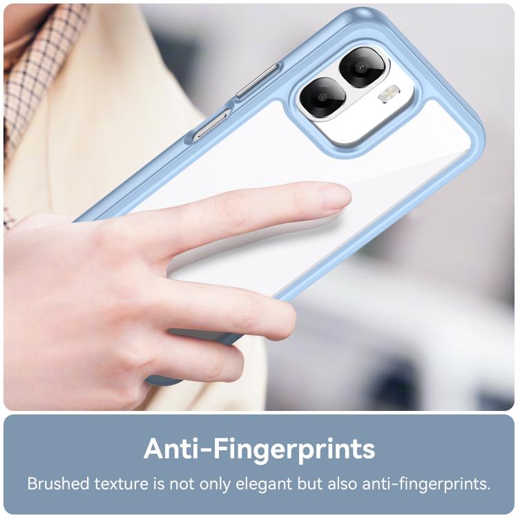 For OPPO A6c 4G Colorful Series Acrylic Hybrid TPU Phone Case