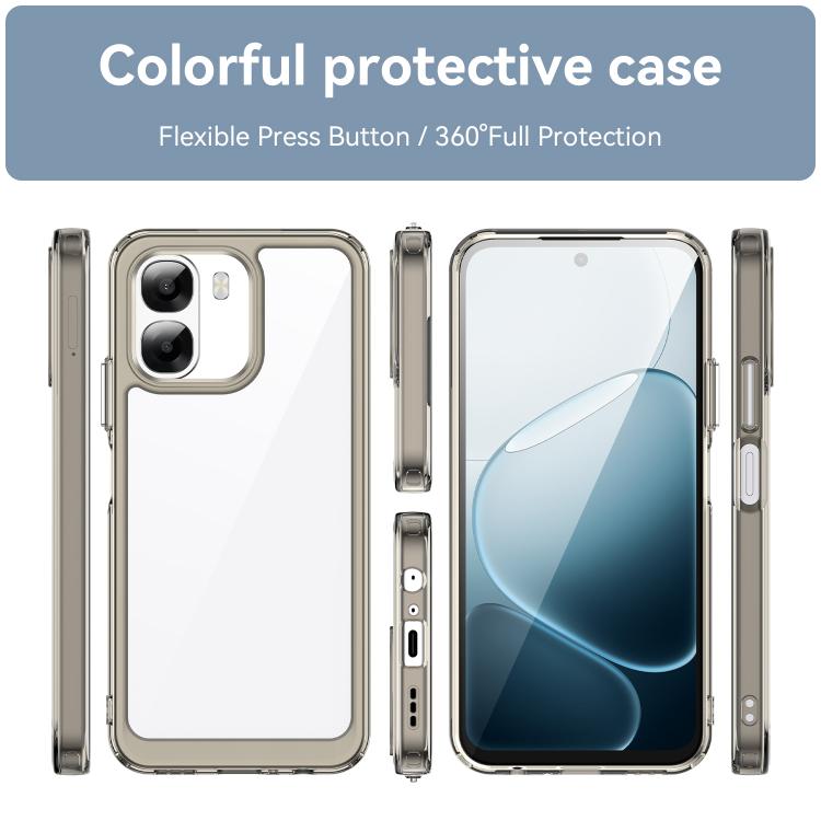 For OPPO A6c 4G Colorful Series Acrylic Hybrid TPU Phone Case