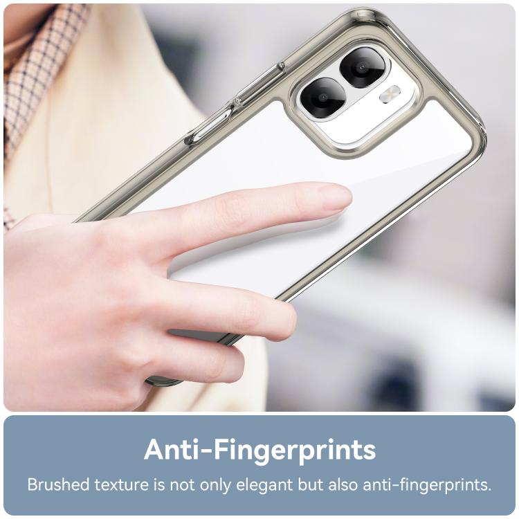 For OPPO A6c 4G Colorful Series Acrylic Hybrid TPU Phone Case