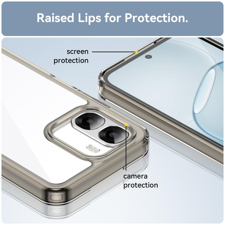 For OPPO A6c 4G Colorful Series Acrylic Hybrid TPU Phone Case