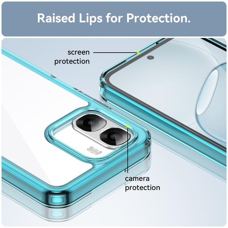 For OPPO A6c 4G Colorful Series Acrylic Hybrid TPU Phone Case