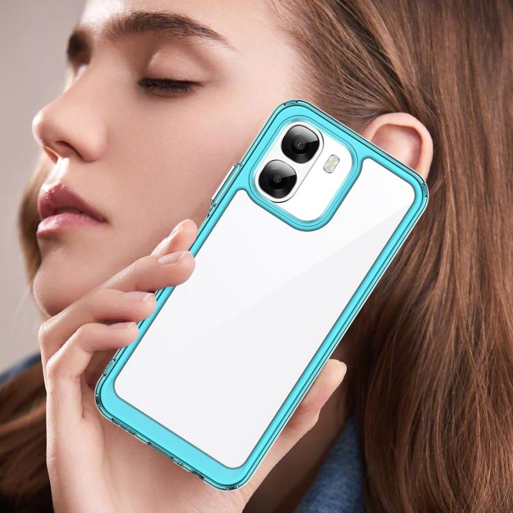 For OPPO A6c 4G Colorful Series Acrylic Hybrid TPU Phone Case