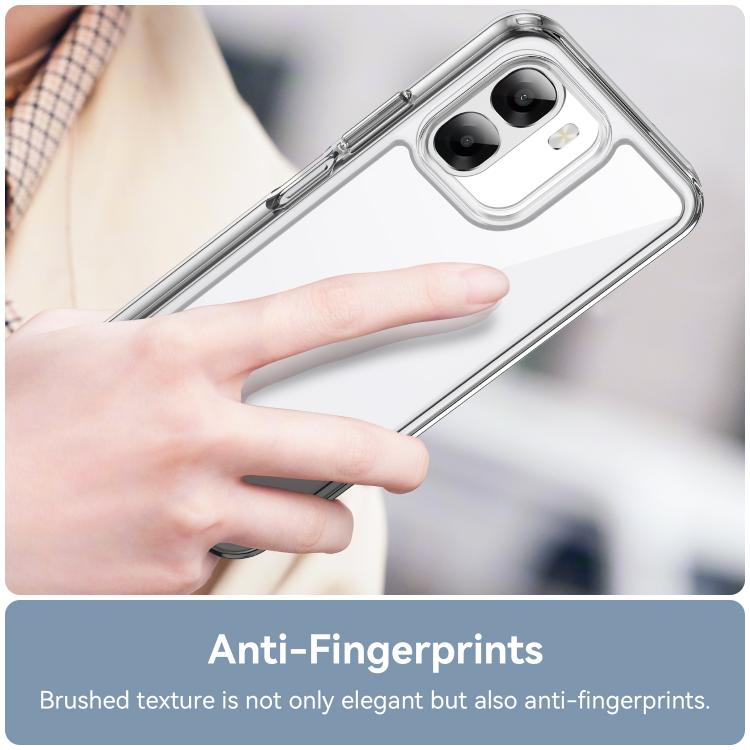 For OPPO A6c 4G Colorful Series Acrylic Hybrid TPU Phone Case