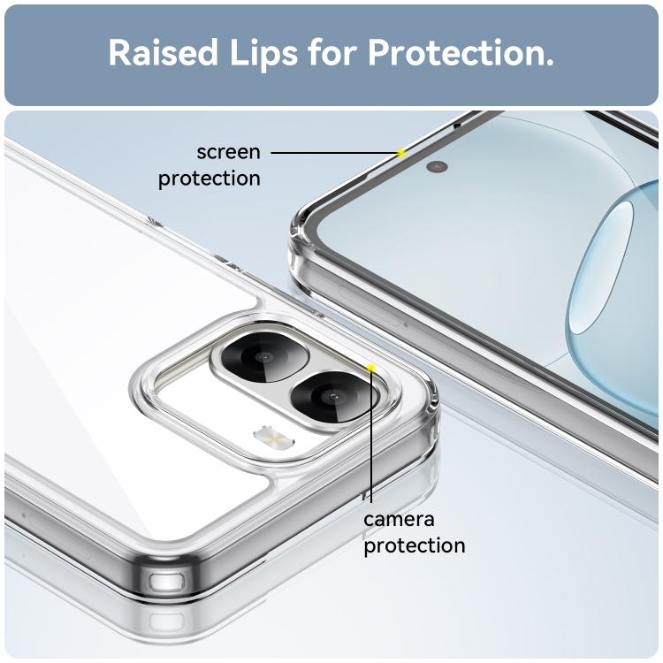 For OPPO A6c 4G Colorful Series Acrylic Hybrid TPU Phone Case