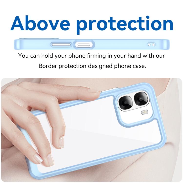 For OPPO A6t 4G / 5G Colorful Series Acrylic Hybrid TPU Phone Case