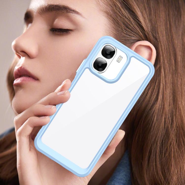 For OPPO A6t 4G / 5G Colorful Series Acrylic Hybrid TPU Phone Case