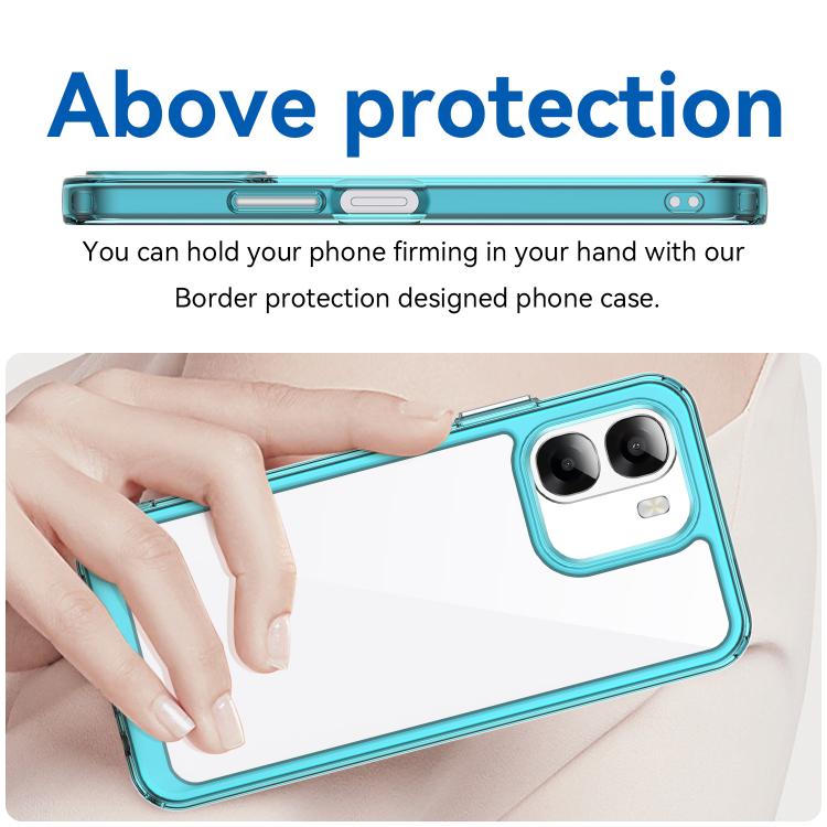 For OPPO A6t 4G / 5G Colorful Series Acrylic Hybrid TPU Phone Case