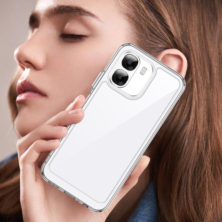 For OPPO A6t 4G / 5G Colorful Series Acrylic Hybrid TPU Phone Case