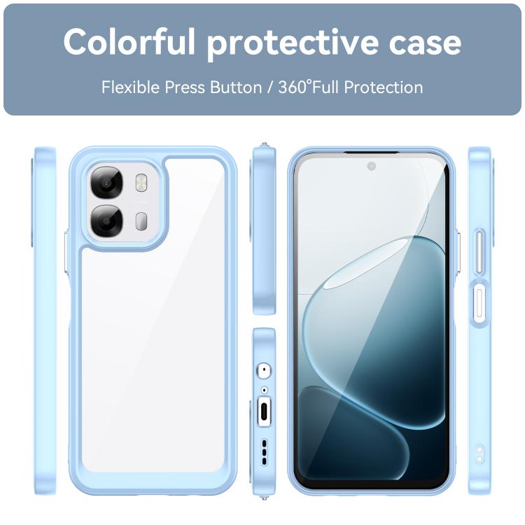 For OPPO A6t Pro 4G Colorful Series Acrylic Hybrid TPU Phone Case