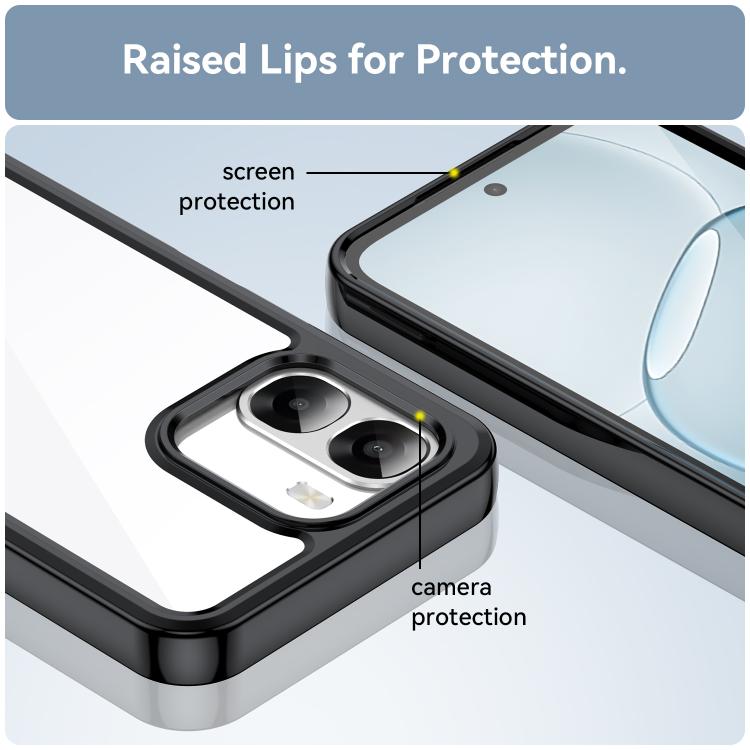 For OPPO A6x 5G India Colorful Series Acrylic Hybrid TPU Phone Case
