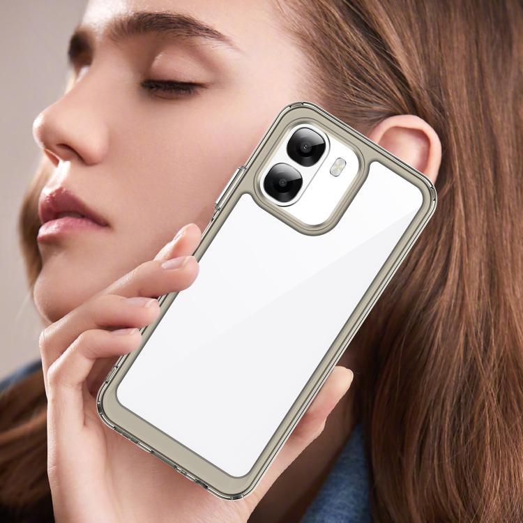 For OPPO A6x 5G India Colorful Series Acrylic Hybrid TPU Phone Case