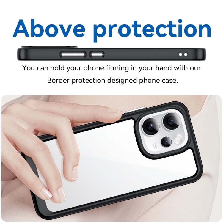 For OPPO Reno15 Pro Max 5G Global Colorful Series Acrylic Hybrid TPU Phone Case