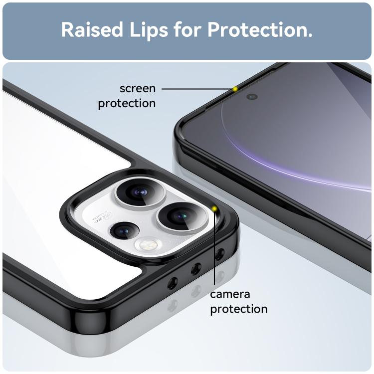 For OPPO Reno15 Pro Max 5G Global Colorful Series Acrylic Hybrid TPU Phone Case