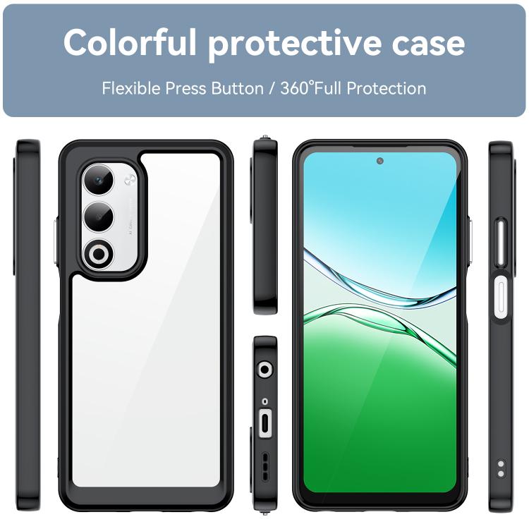 For OPPO A5 4G 2025 Global Colorful Series Acrylic Hybrid TPU Phone Case