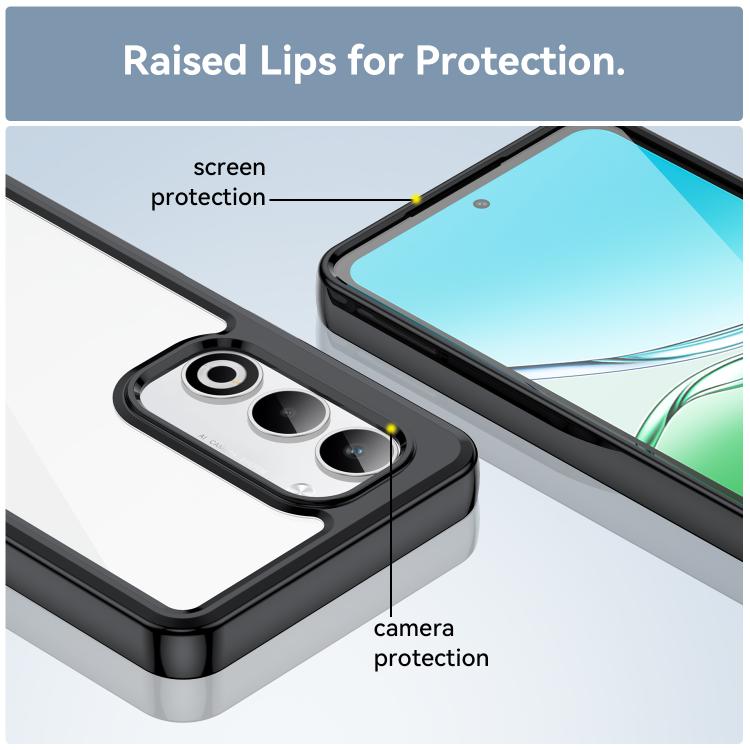 For OPPO A5 5G 2025 Global Colorful Series Acrylic Hybrid TPU Phone Case