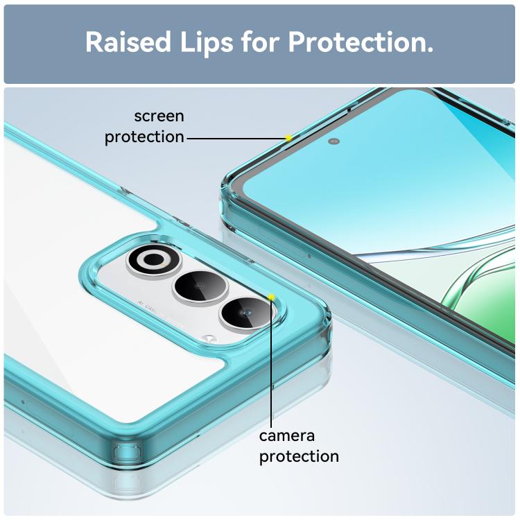 For OPPO A5 5G 2025 Global Colorful Series Acrylic Hybrid TPU Phone Case