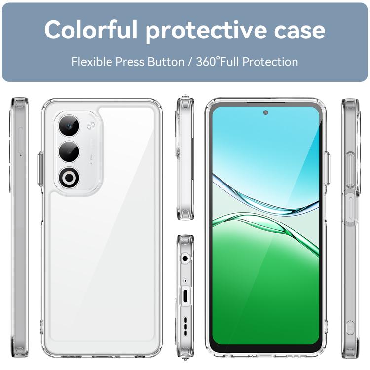 For OPPO A5 5G 2025 Global Colorful Series Acrylic Hybrid TPU Phone Case