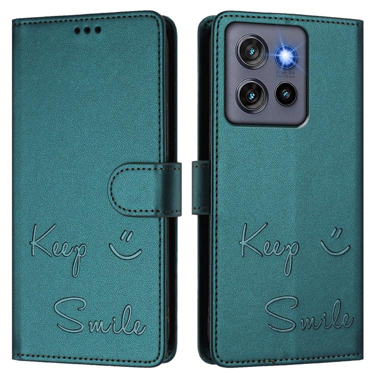 For Motorola Moto G Stylus 5G 2025 Smile Embossing RFID Leather Phone Case