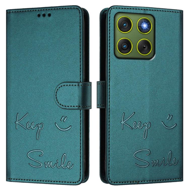 For Motorola Edge 70 5G Smile Embossing RFID Leather Phone Case