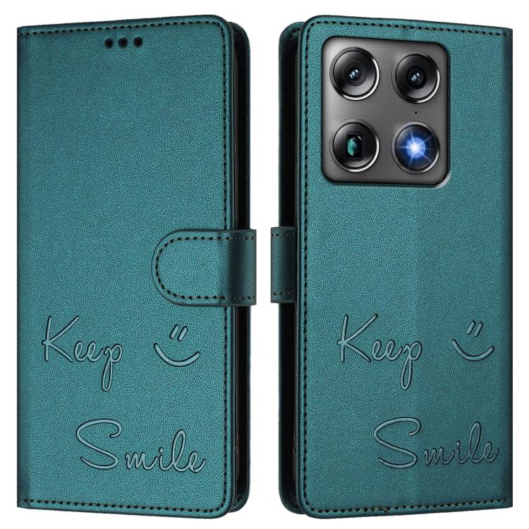For Motorola Moto X70 Air Pro / Signature 5G Smile Embossing RFID Leather Phone Case
