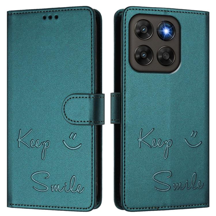 For Motorola Moto G87 5G / G77 5G / G67 5G Smile Embossing RFID Leather Phone Case