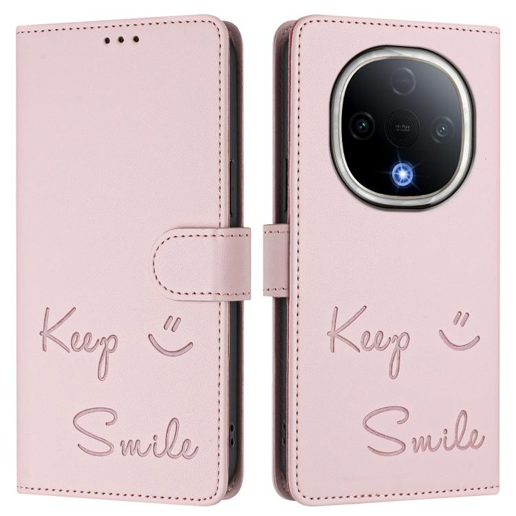 For vivo Y300 5G Smile Embossing RFID Leather Phone Case