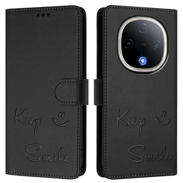 For vivo Y300 5G Smile Embossing RFID Leather Phone Case