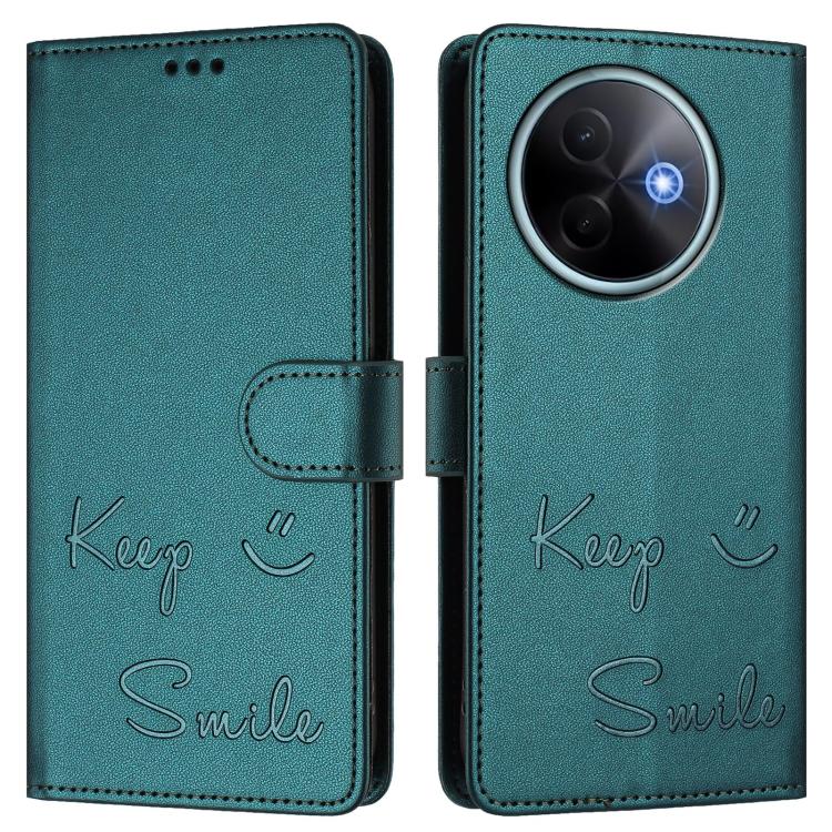 For vivo Y39 5G Global Smile Embossing RFID Leather Phone Case