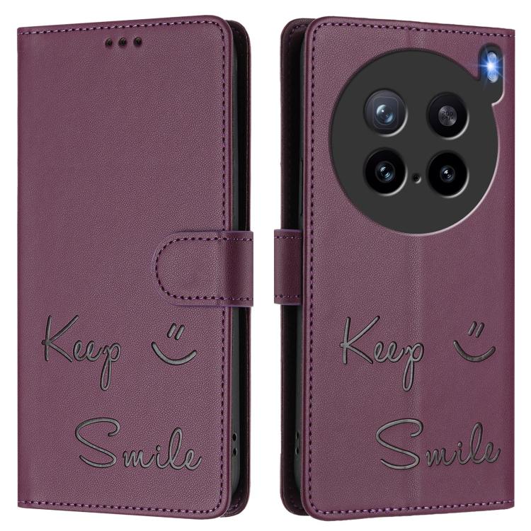 For vivo X200s 5G Smile Embossing RFID Leather Phone Case
