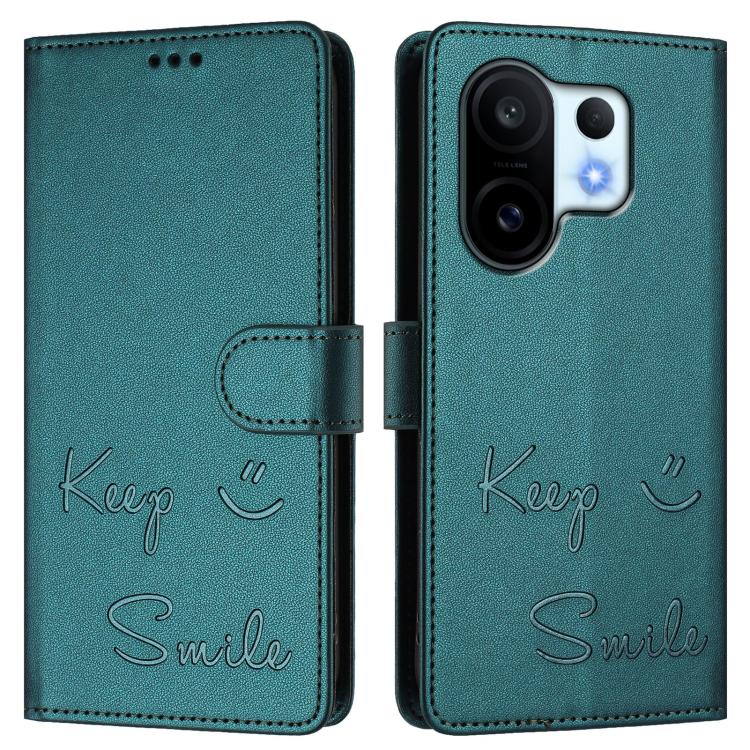 For vivo S30 Pro mini Smile Embossing RFID Leather Phone Case