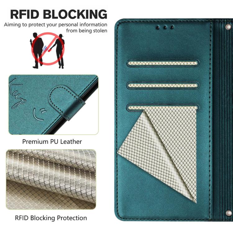 For vivo S30 Pro mini Smile Embossing RFID Leather Phone Case