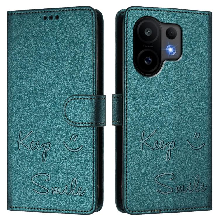 For vivo S30 Smile Embossing RFID Leather Phone Case
