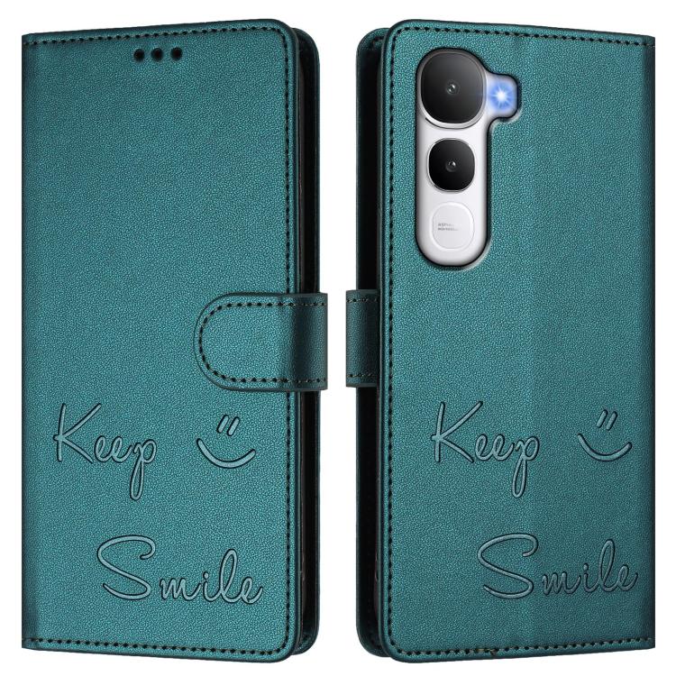 For vivo Y400 5G Global Smile Embossing RFID Leather Phone Case