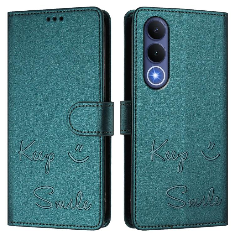 For vivo V70 FE 5G Smile Embossing RFID Leather Phone Case
