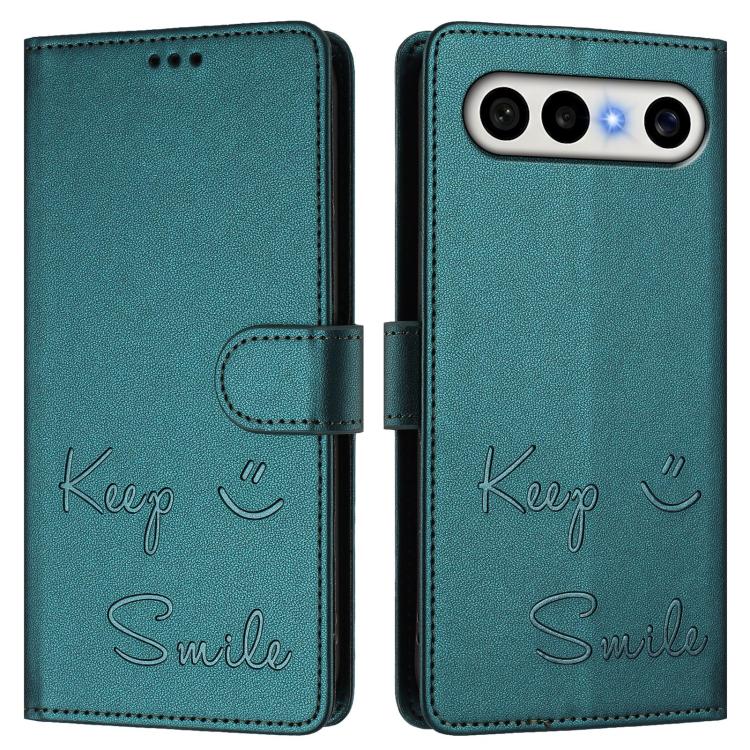 For vivo X300 FE / S50 Pro mini 5G Smile Embossing RFID Leather Phone Case