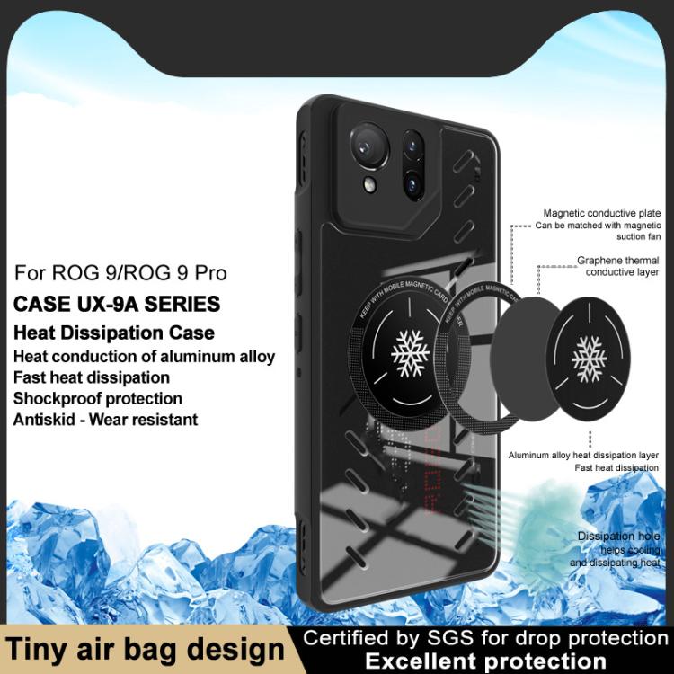 For Asus ROG Phone 9 / 9 Pro imak UX-9A Series Four-corner Airbag Shockproof Heat Dissipation Phone Case