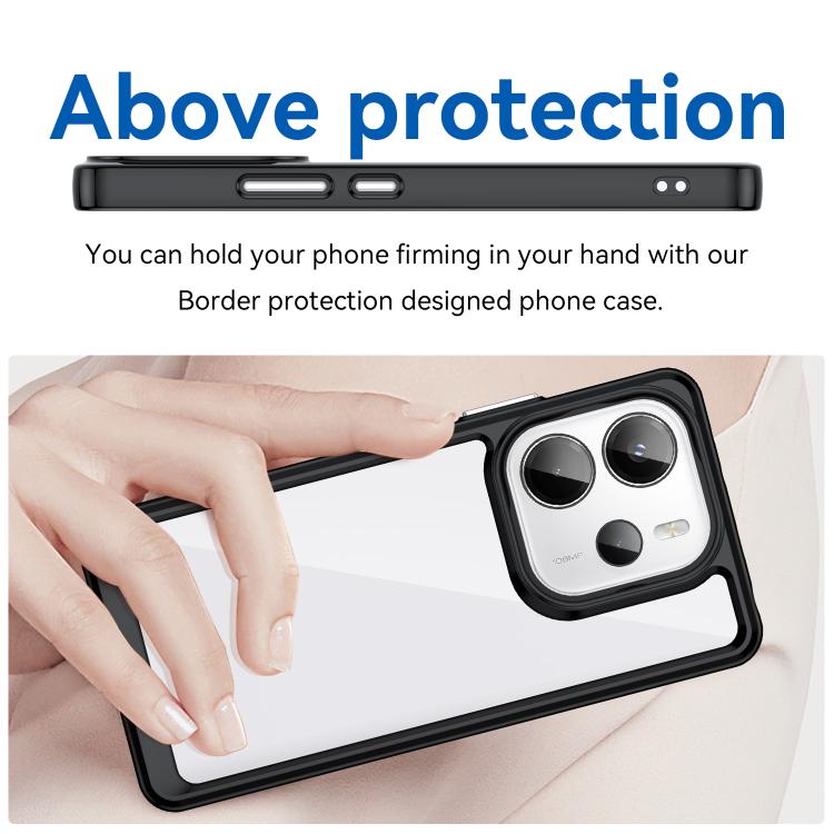 For Redmi Note 14 4G 163.25mm Colorful Series Acrylic Hybrid TPU Phone Case