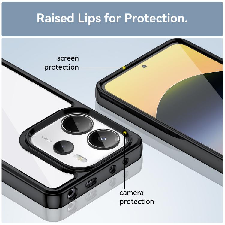 For Redmi Note 14 4G 163.25mm Colorful Series Acrylic Hybrid TPU Phone Case