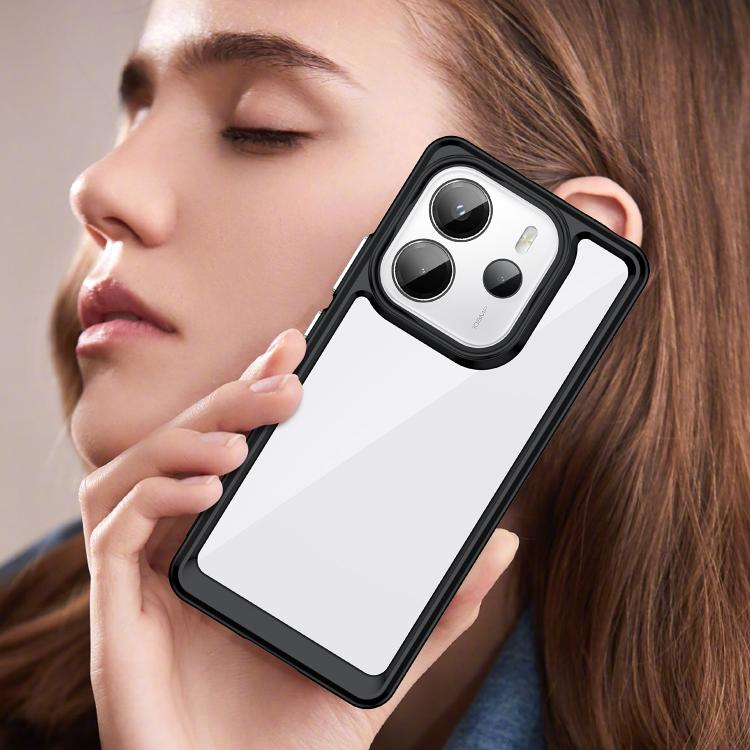 For Redmi Note 14 4G 163.25mm Colorful Series Acrylic Hybrid TPU Phone Case